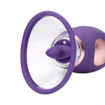 Pompă de sân și clitoris Pumped Enhance reîncărcabilă din silicon, violet