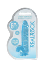 Dildo RealRock albastru pentru testicule 15 cm