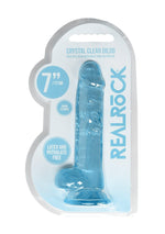 Dildo realist RealRock Crystal Clear cu testicule 19 cm