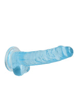 Dildo realist RealRock Crystal Clear cu testicule 19 cm