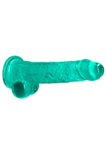 Dildo realist RealRock Crystal Clear cu testicule 21 cm