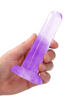 Dildo cu ventuză transparentă RealRock 13,5 cm