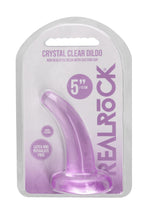 Dildo cu ventuză RealRock Crystal Clear transparent 11 cm
