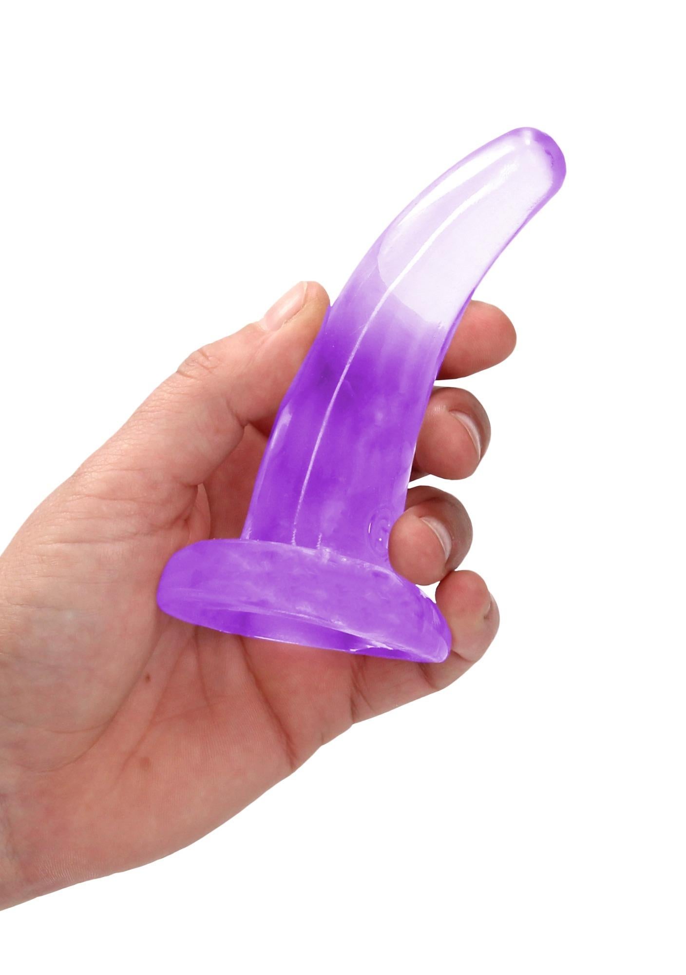 Dildo cu ventuză RealRock Crystal Clear transparent 11 cm
