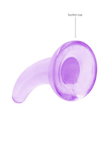 Dildo cu ventuză RealRock Crystal Clear transparent 11 cm