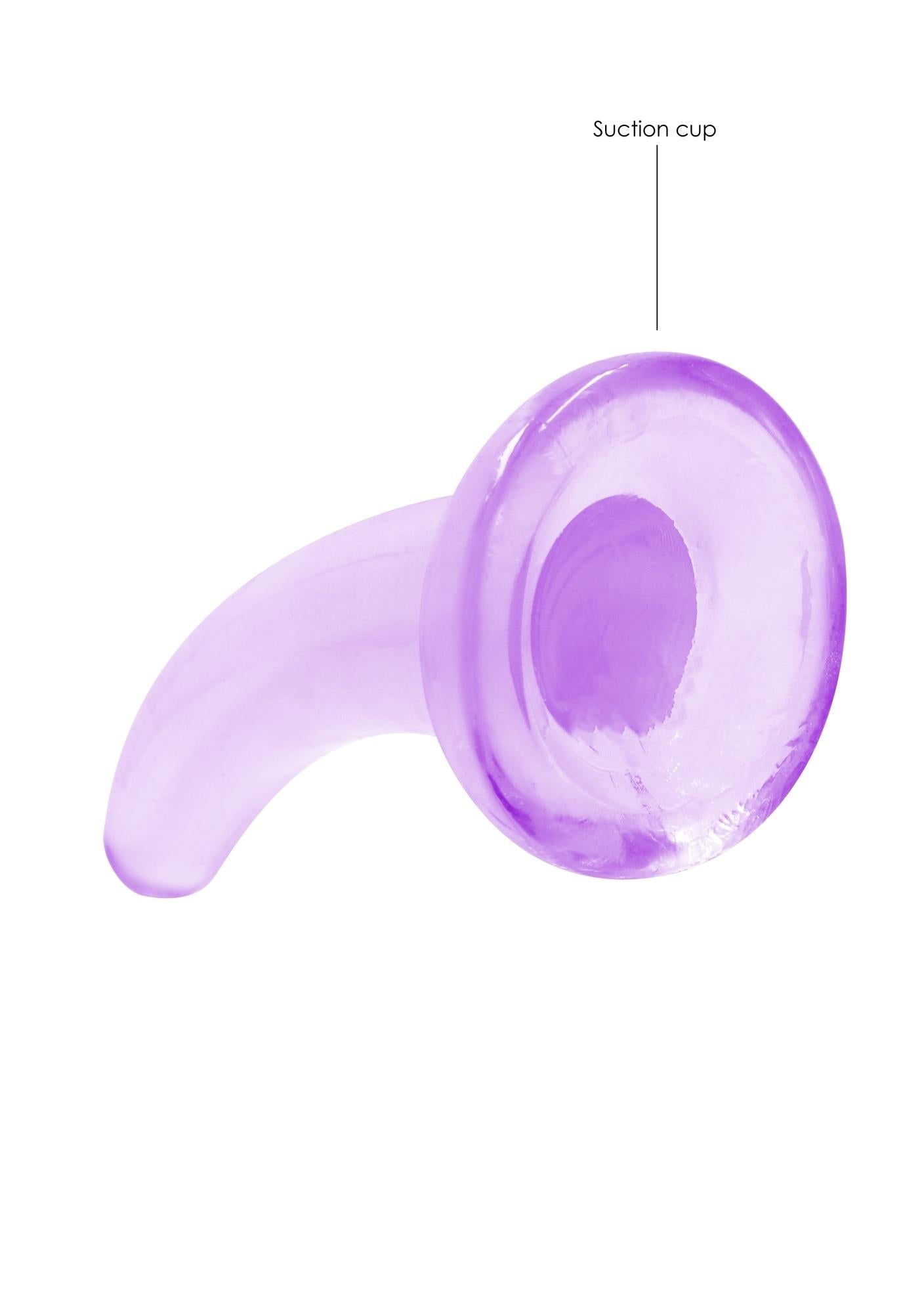 Dildo cu ventuză RealRock Crystal Clear transparent 11 cm