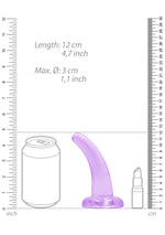 Dildo cu ventuză RealRock Crystal Clear transparent 11 cm