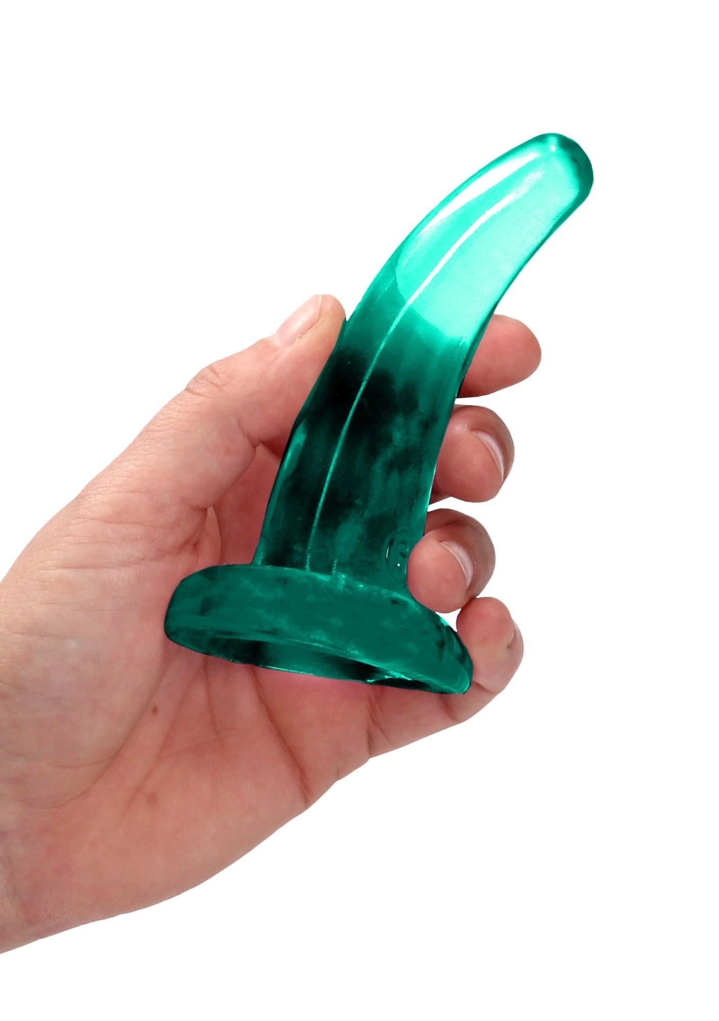 Dildo anal transparent RealRock cu ventuză 11 cm