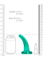 Dildo anal transparent RealRock cu ventuză 11 cm