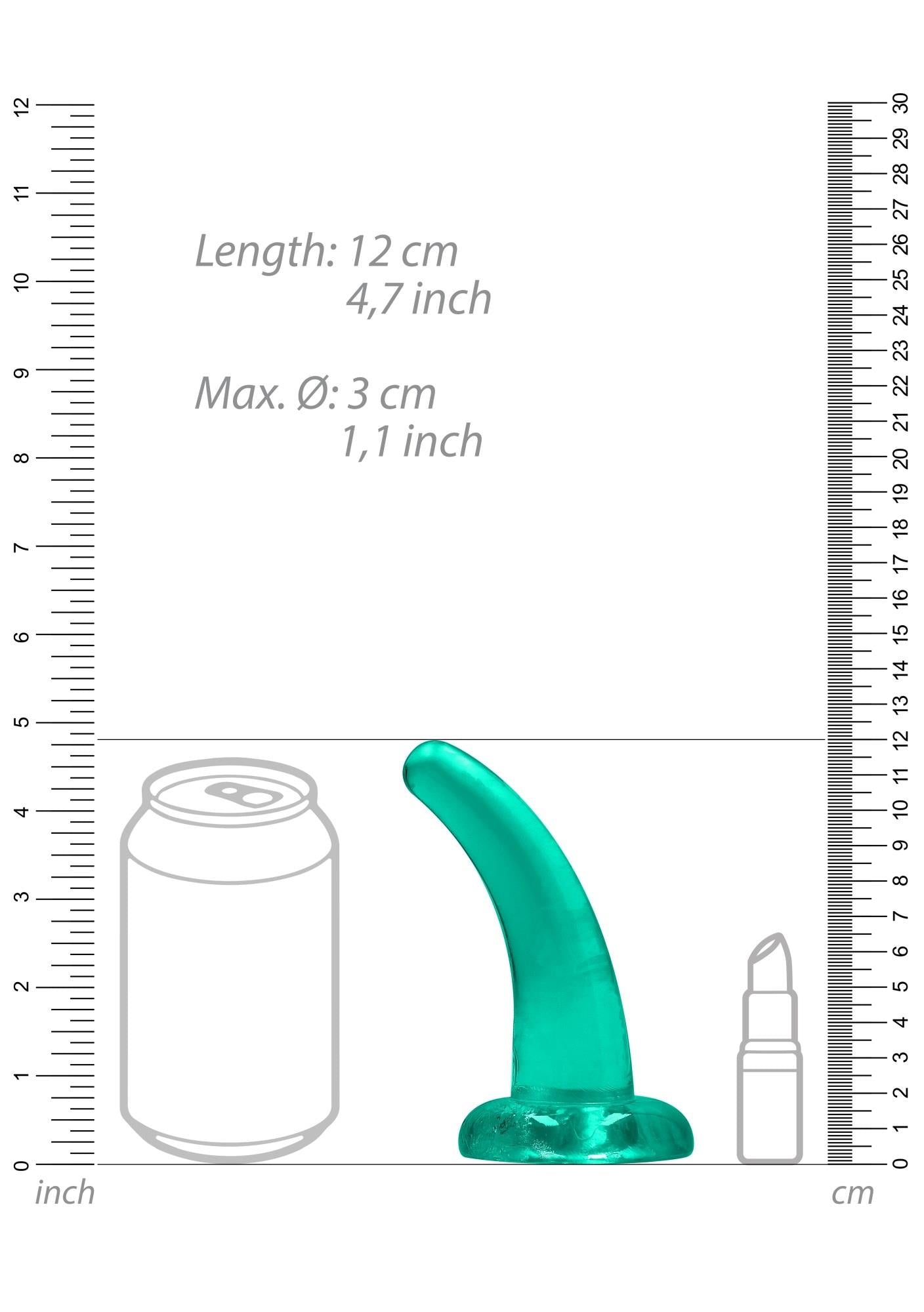 Dildo anal transparent RealRock cu ventuză 11 cm