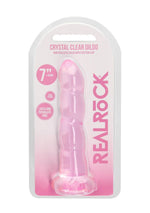 Dildo transparent RealRock cu ventuză 17 cm