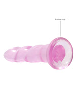 Dildo transparent RealRock cu ventuză 17 cm