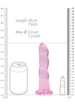 Dildo transparent RealRock cu ventuză 17 cm