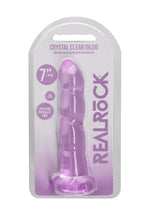 Dildo RealRock Crystal Clear cu ventuză 17 cm