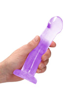 Dildo cu ventuză RealRock Crystal Clear transparent 17 cm