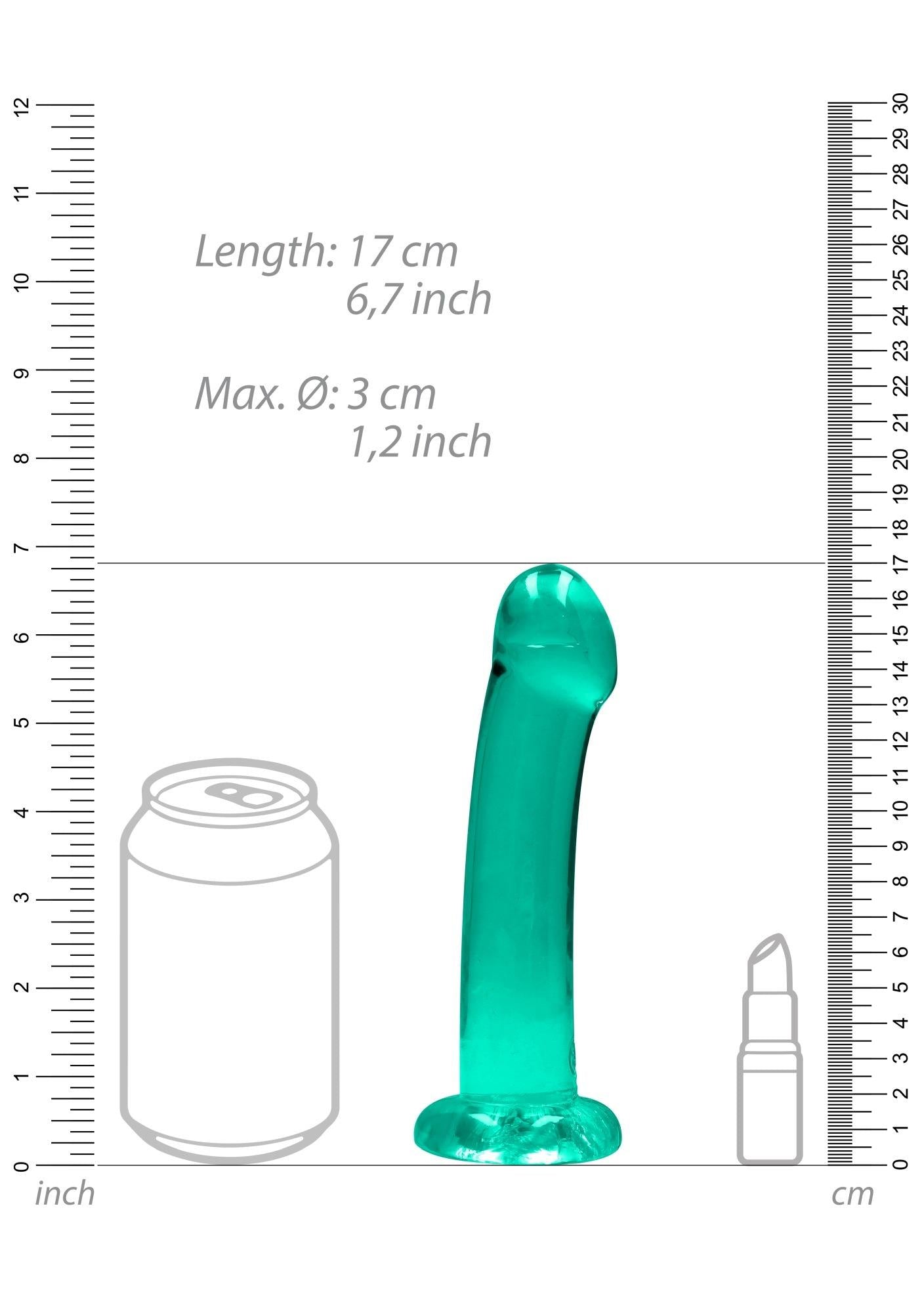 Dildo transparent RealRock Crystal Clear cu ventuză 17 cm