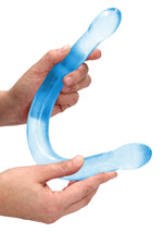 Dildo dublu RealRock Crystal Clear 42 cm