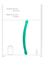 Dildo dublu RealRock Crystal Clear 42 cm