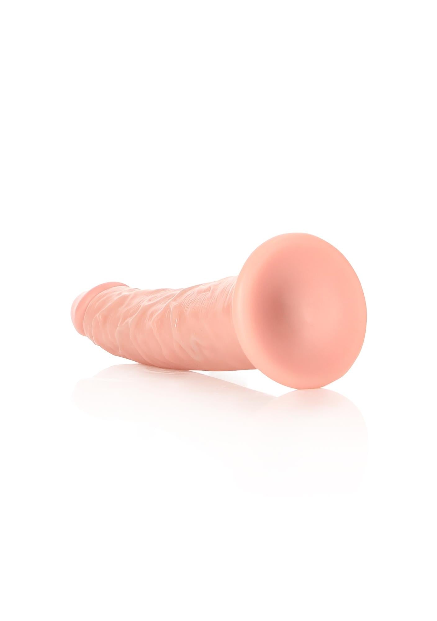 Dildo realist subțire RealRock cu ventuză 15,5 cm