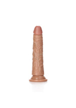 Dildo realist subțire RealRock cu ventuză 15,5 cm
