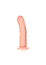 Dildo cu ventuză curbată și realistă RealRock de 20,5 cm