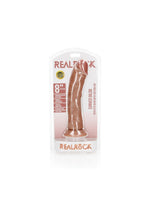 Dildo curbat realist RealRock cu ventuză 20,5 cm