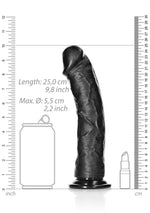 Dildo curbat realist RealRock cu ventuză 23 cm
