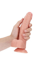Dildo curbat realist RealRock cu scrot și ventuză 20,5 cm