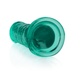Dildo realist drept RealRock cu ventuză, transparent, 18 cm
