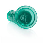 Dildo realist drept RealRock cu ventuză, transparent, 23 cm