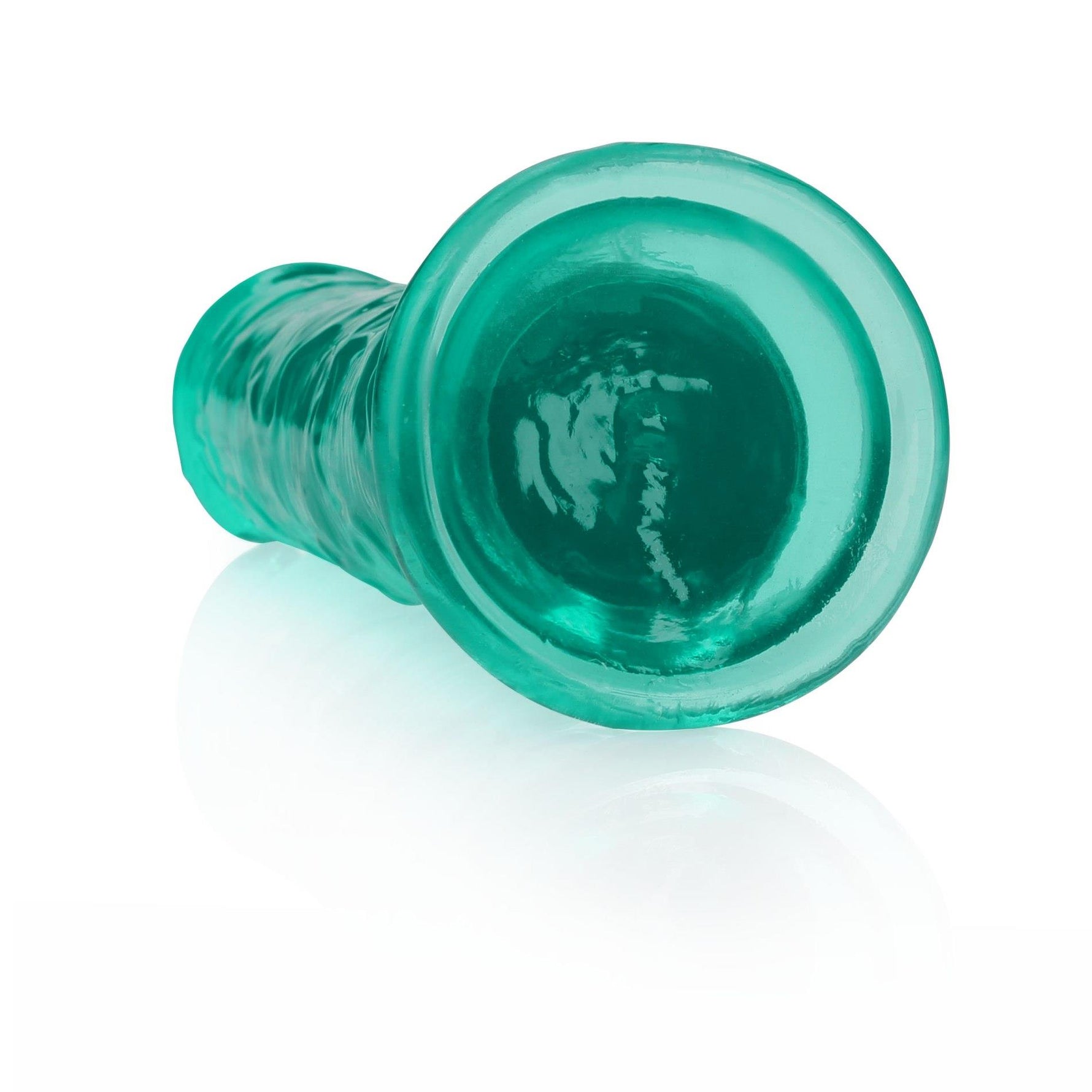 Dildo realist drept RealRock cu ventuză, transparent, 23 cm