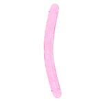 Dildo dublu RealRock transparent 34 cm