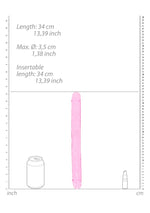 Dildo dublu RealRock transparent 34 cm