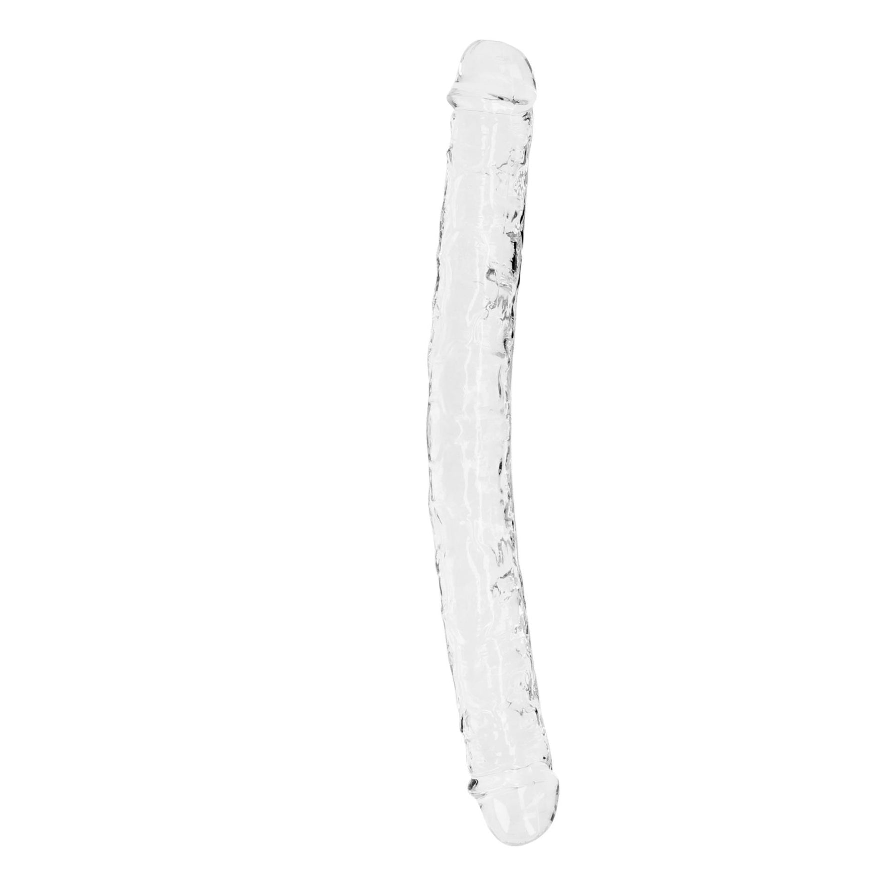 Dildo dublu realist RealRock Crystal Clear 34 cm