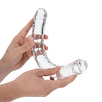 Dildo dublu realist RealRock Crystal Clear 34 cm