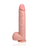 Dildo realist extra lung RealRock cu scrot, 15 inch din PVC