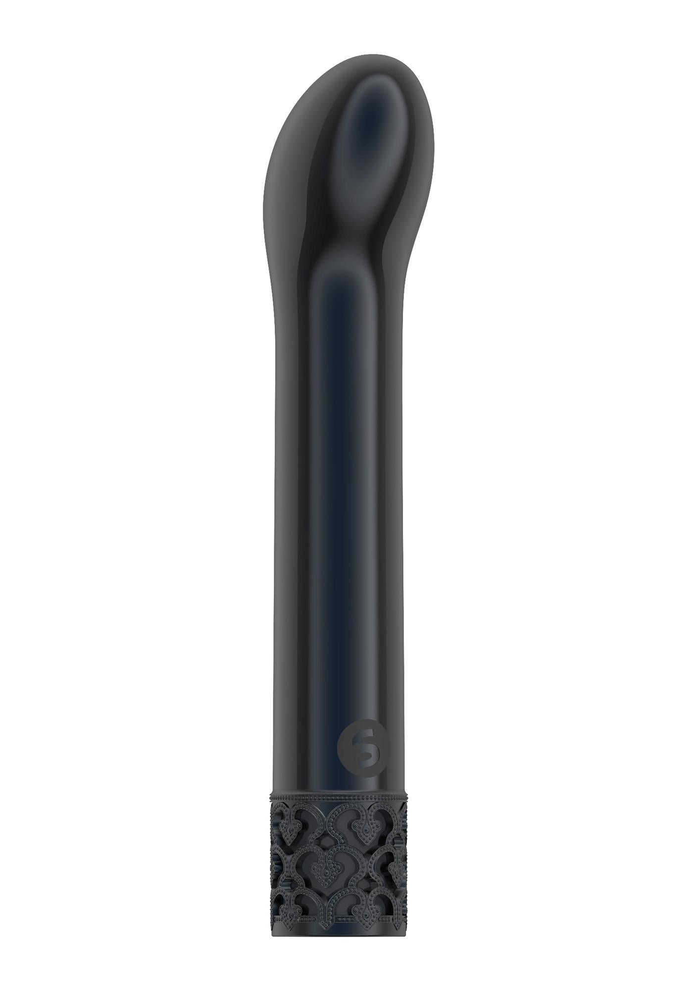 Vibrator reîncărcabil pentru punctul G Royal Gems Jewel Gunmetal