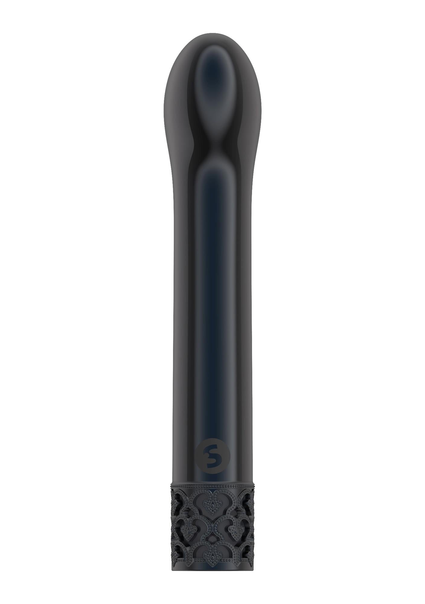 Vibrator reîncărcabil pentru punctul G Royal Gems Jewel Gunmetal