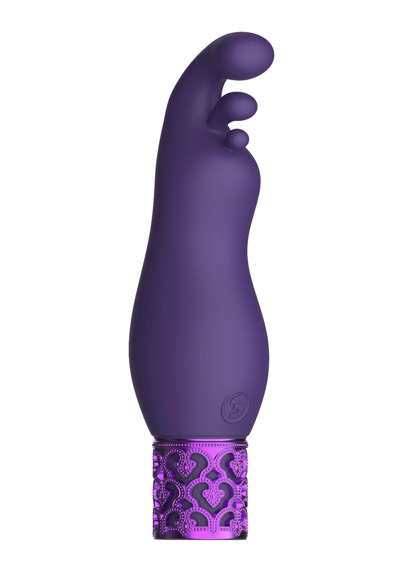 Vibrator USB Bullet din silicon violet Exquisite Royal Gems