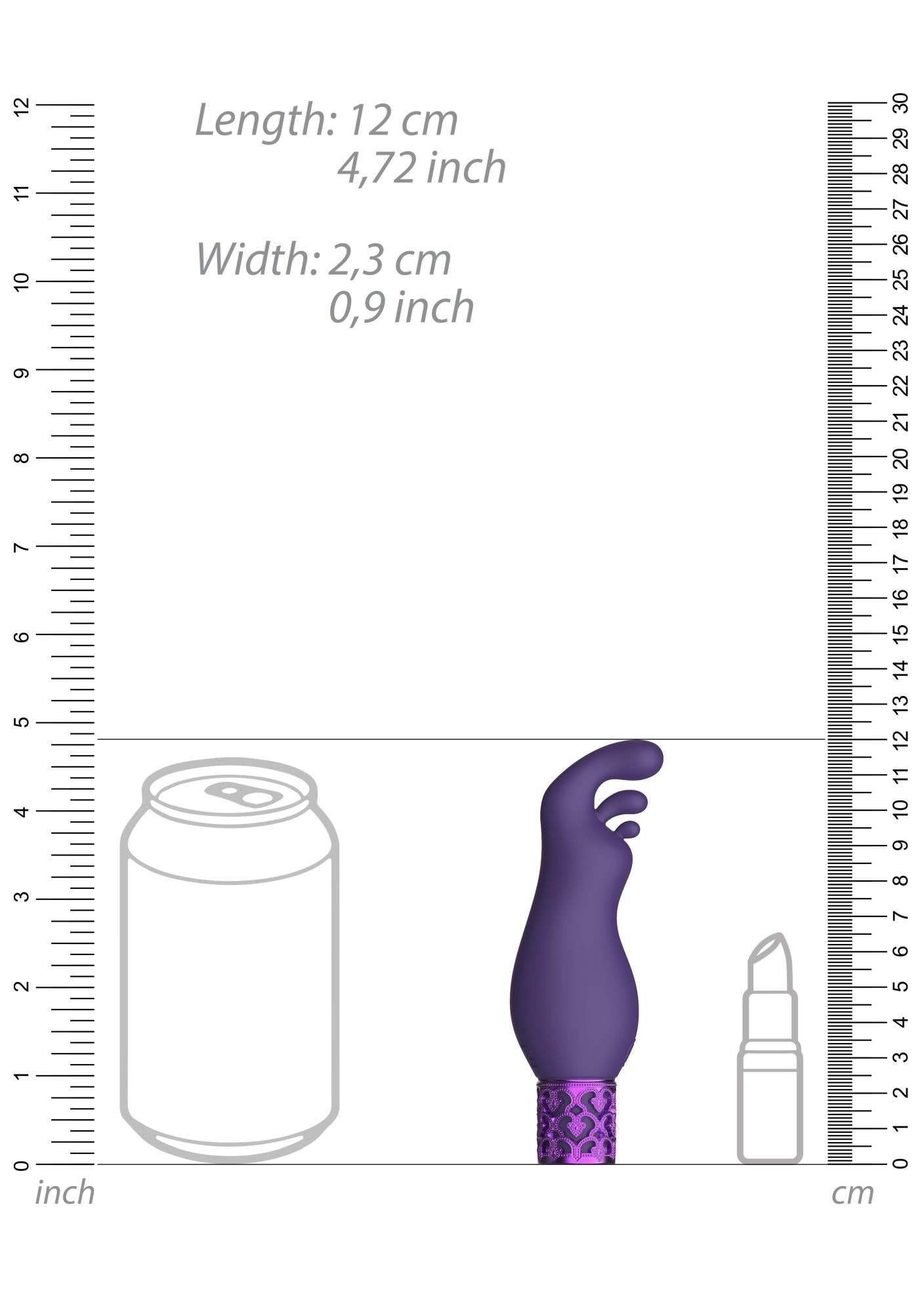 Vibrator USB Bullet din silicon violet Exquisite Royal Gems