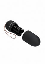 Ou vibrant mare negru cu 10 moduri, telecomandă ShotsToys