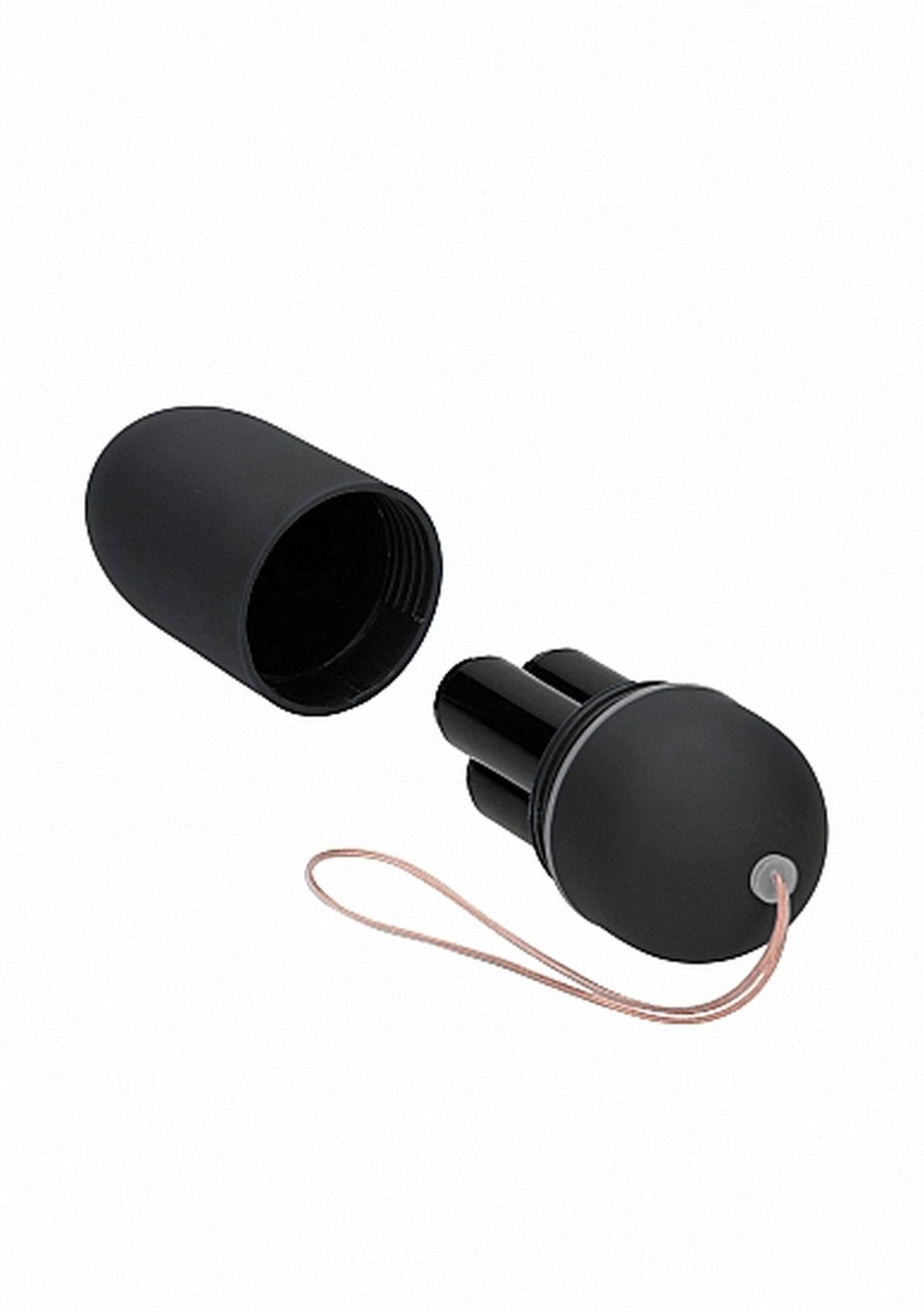Ou vibrant mare negru cu 10 moduri, telecomandă ShotsToys