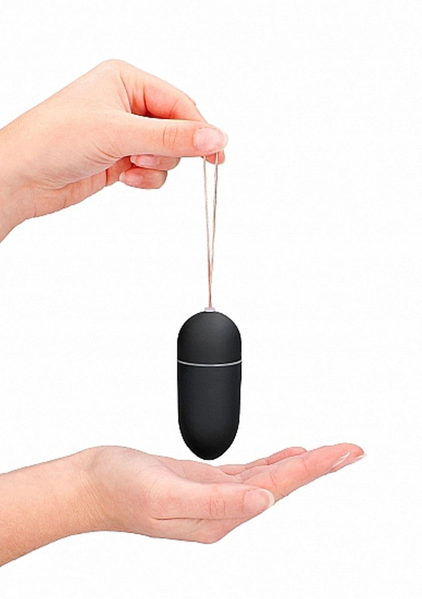 Ou vibrant mare negru cu 10 moduri, telecomandă ShotsToys