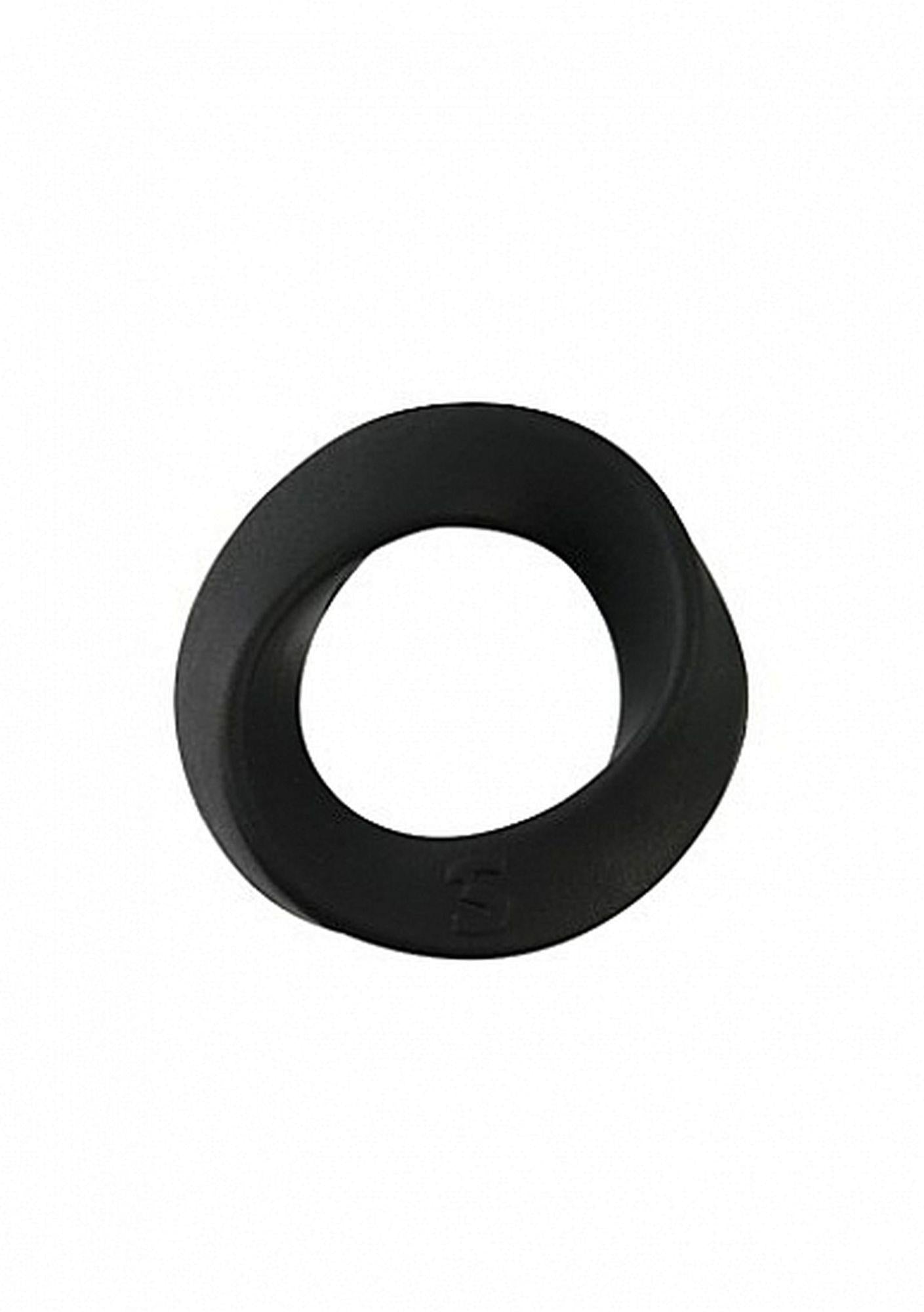 Inel pentru penis ShotsToys Endless Regular din silicon, negru