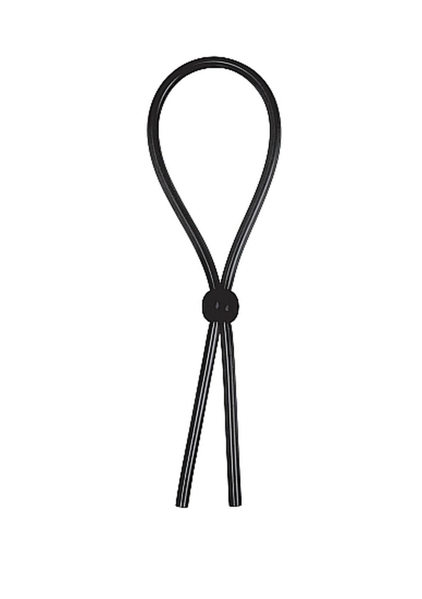 Inel de penis ShotsToys din silicon, reglabil, negru