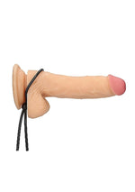Inel de penis ShotsToys din silicon, reglabil, negru