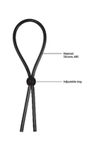 Inel de penis ShotsToys din silicon, reglabil, negru