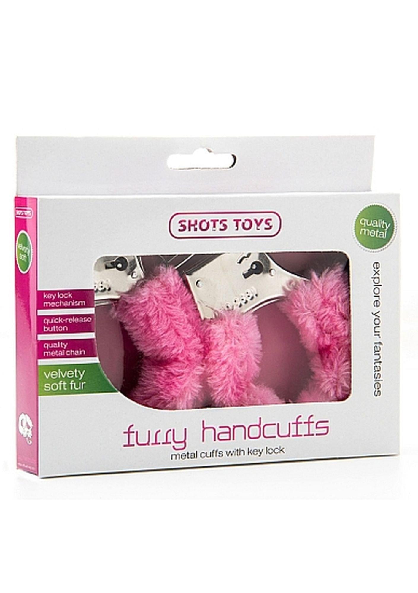 Cătușe roz din blană ShotsToys