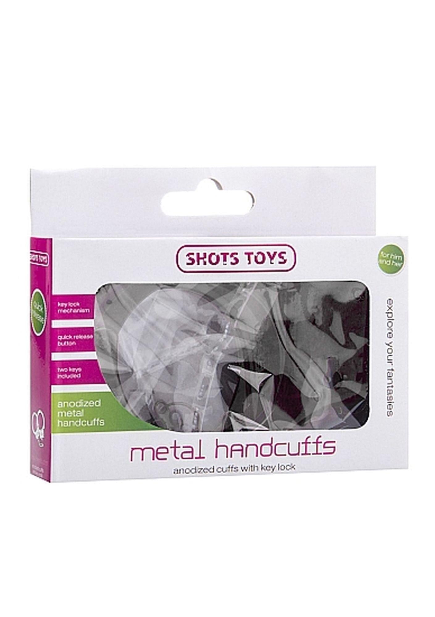 Cătușe metalice ShotsToys negre