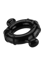 Inel pentru penis ShotsToys TPE, mediu, negru